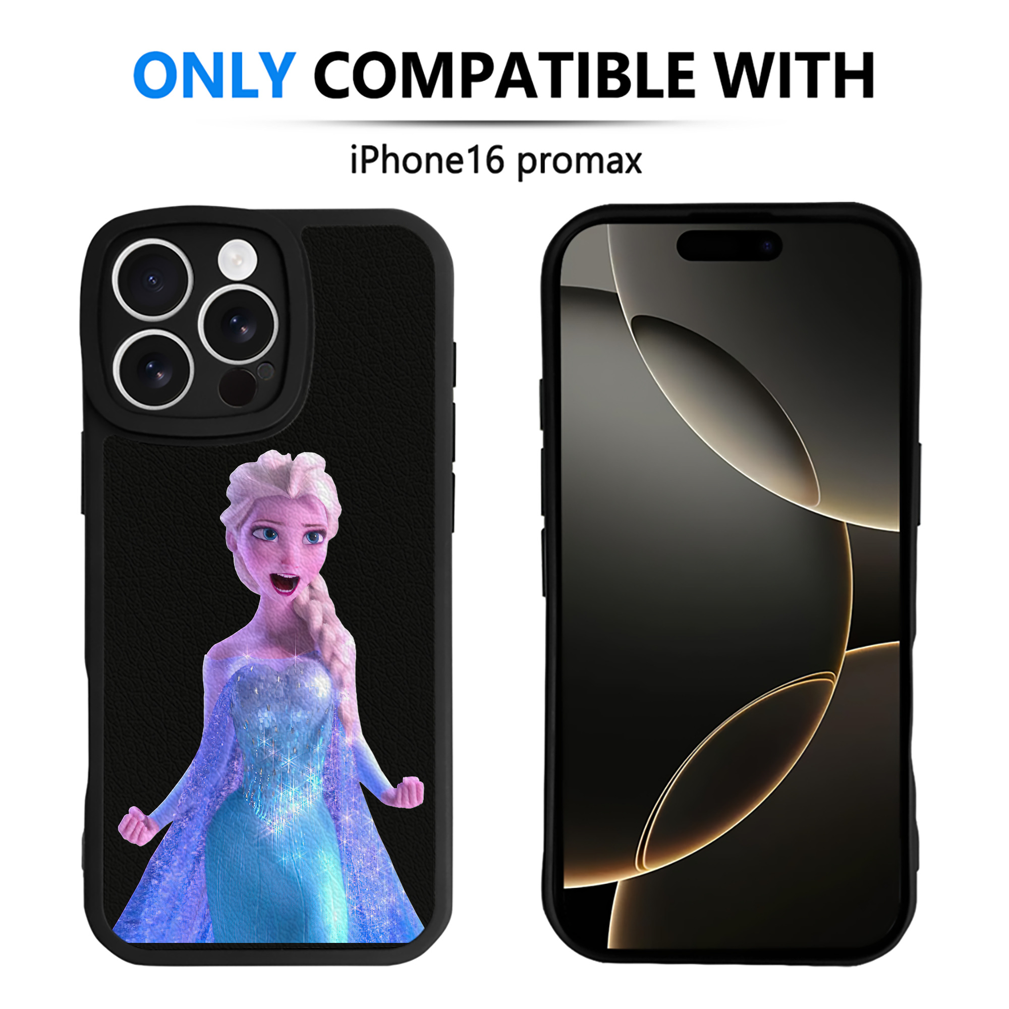（画像用） アナと雪の女王 アンナ エルサ Frozen Anna Elsa 【iPhone 16シリーズ対応】シリコンスマホケース（レザー調） 材質：シリコン